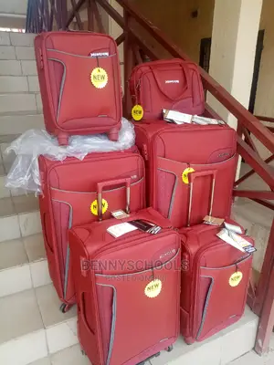 Set of 6 Original Wine Red Leaves King Travel Luggage Boxes