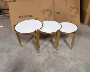 White Adjustable Center Table