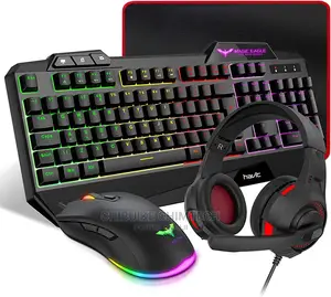 Havit Gaming Keyboard and Mouse Headphone and Mouse Pad 4in1