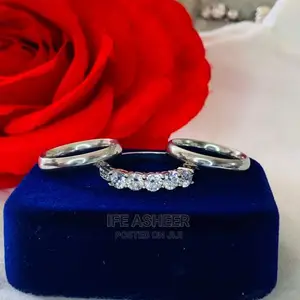 Us Sterling Silver Complete Set Of Wedding Ring - Silver