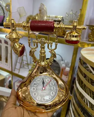 Luxury Telephone Clock Figurine
