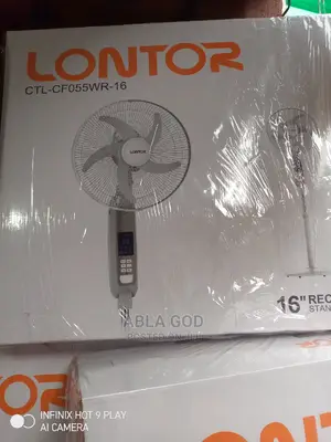 LONTOR 16" Rechargeable Fan With Digital LED Display