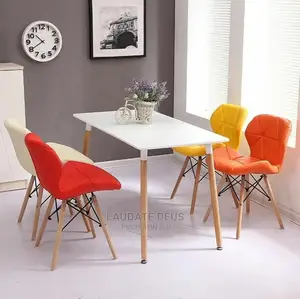 Exquisite Eames Dining Set With 4 Seaters
