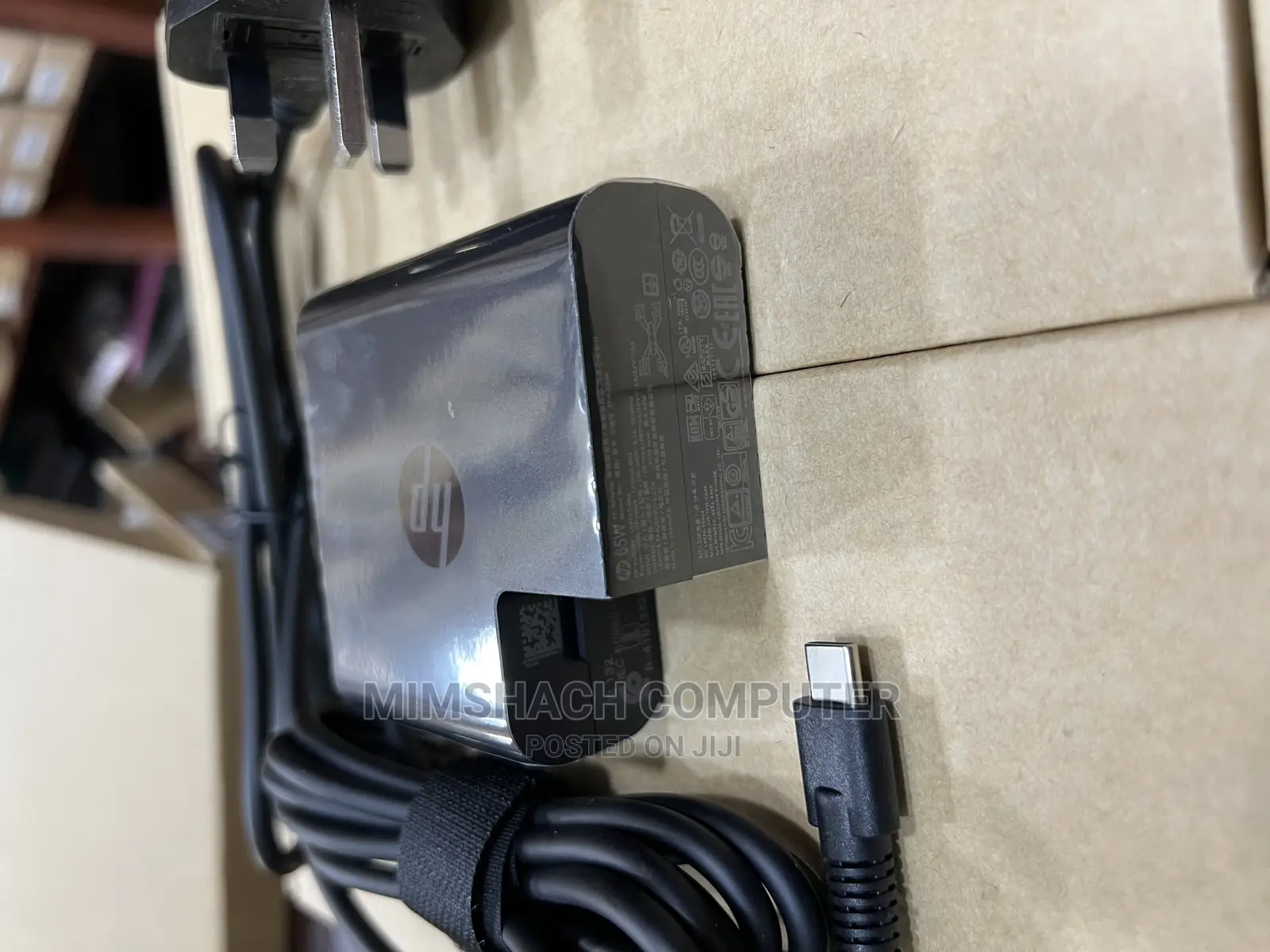 Hp Square Shape 65wh Type C Charger