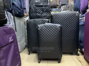 Set of Quality Leather Black Star Express Traveling Box
