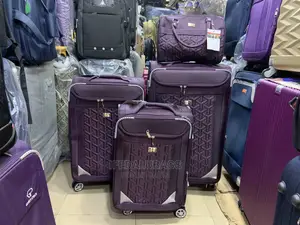 Set Of Quality Dark Purple Traveling Box With Kit