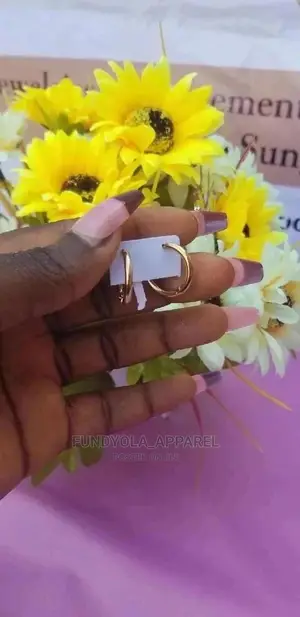 Pure Stainless Steel Loop Gold Earring