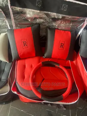 Original Leather Seat Cover, Black And Red Color