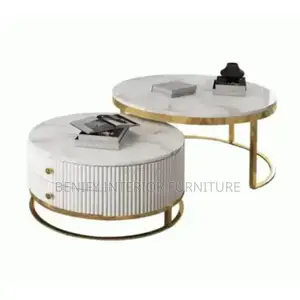 Modern Gold-Plated Marble Center Table