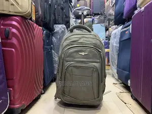 Big Size Jean Material Back Pack With Trolley