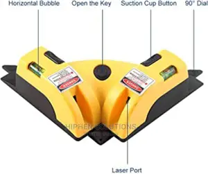 Right Angle 90 Degree Plastic Tile Laser Square With Level