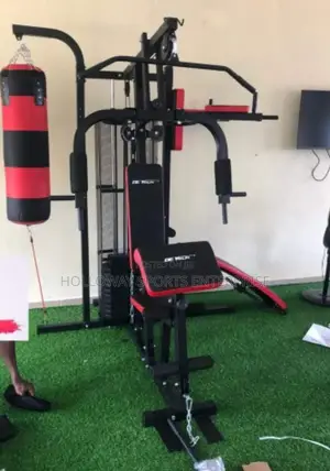 3 Station Gym With Punching Bag