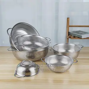 6pcs Stainless Steel Colander Set Vegetable Strainer