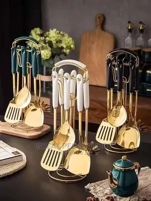 Set of Kitchen Cooking Spoon Tools Utensils - Marble