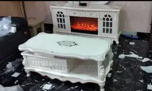 Brand New and Top Quality Fire Place Tv Stand With Table