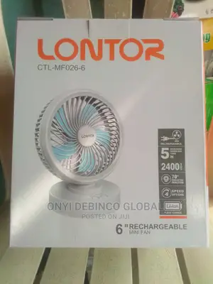 Lontor 6 Inches Portable Rotating Mini Fan Small Table Fan