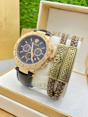 Versace Leather Wristwatch