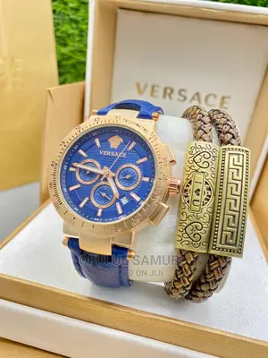 Leather Versace Wristwatch