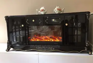 Television Stand With Fire Flamed