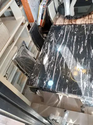 Authentic 4 Chairs Modern Marble Top Dining Sets
