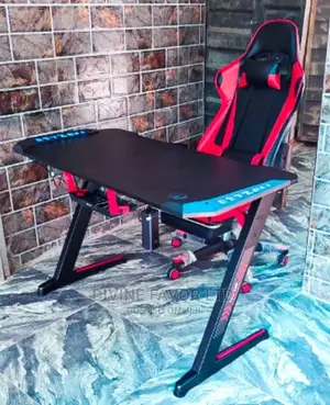 Gaming Chair and Gaming Table With Light