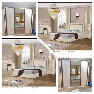 Royal 6x7 Bed Complete Set With Wardrobe and Dressing Mirror
