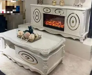 Brand New Top Quality Fire Place Tv Stand With Table With