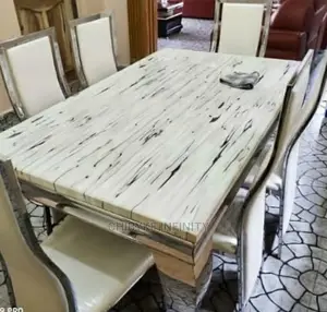 Imported Quality Marble Dining Table by 6 Seater