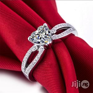 Splendid Silver Ladies Engagement Ring