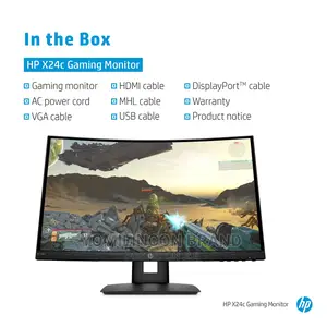 HP X24C 23.6" 16:9 Curved 1920 X 1080 FHD Resolution at 144 Hz
