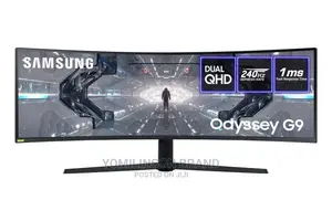Samsung 49” Odyssey G9 Gaming Monitor, 1000r Curved Screen