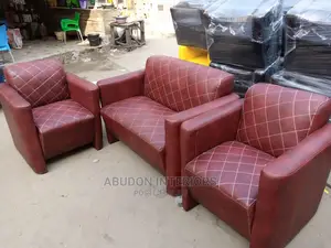 Wine Color Leather Sofa