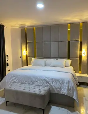 6ft by 6tf Padded Bedfram Gray Color