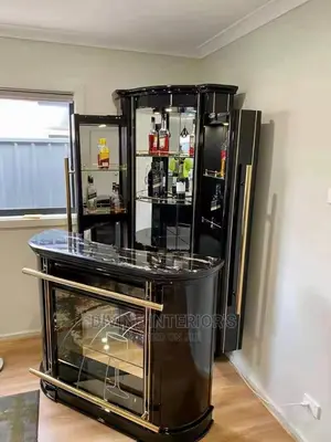 Wooden/Glass Bar With Console