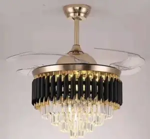 Led Fan Chandelier With Bluetooth