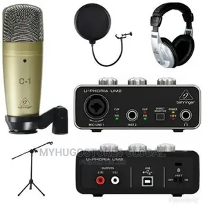 Behringer C1 +Um2 Soundcard + Pop Filter Stand