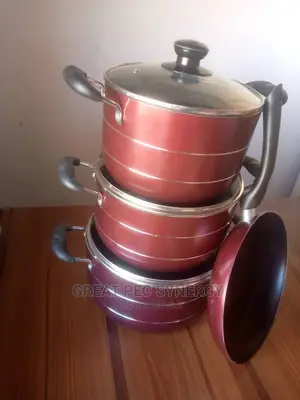 3 Sets Non Stick Pots With Fry Pan