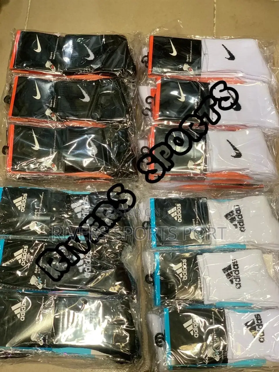 Nike and Adidas Socks