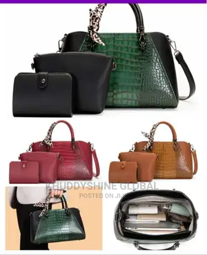 Stock 3 In 1 Quality Leather Bags