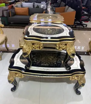 Royal Wooden Center Table and Side Stool