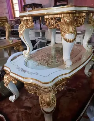 Royal Wooden Center Table and Side Stool