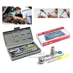 Aiwa 40pc Combination Socket Wrench Set With Box