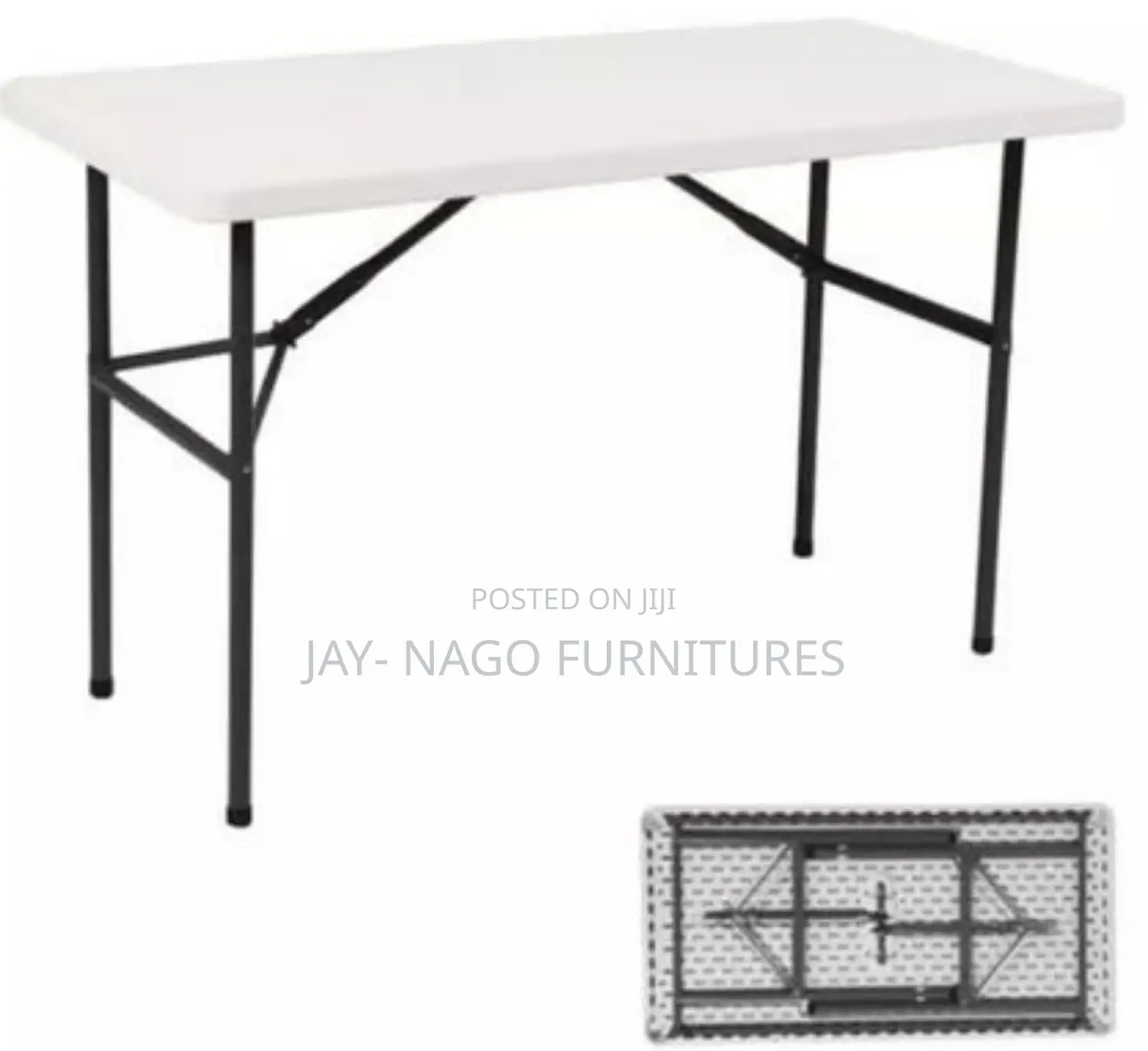 4ft Foldable Plastic Table With Iron Leg