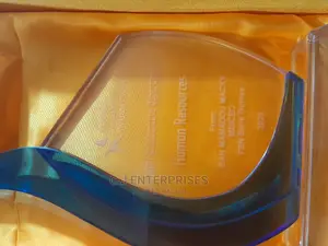 Laser Engraved Glass Award Plaque J5