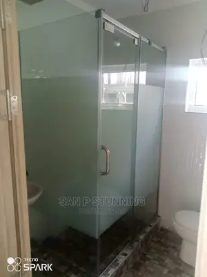 Bathroom Cubicle With Sticker