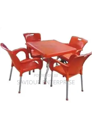 By 4 Plastic Chair and Table