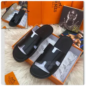 Original Leather Hermes Leather Slipers
