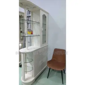 Home Source Dining Room or Lounge Corner Bar With Wood Frame