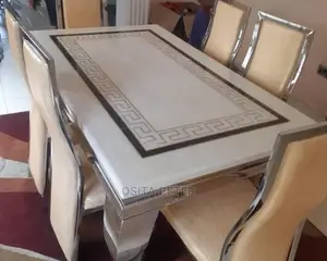 Marble Dining Set With 6 Seats