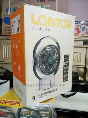 Powerful Lontor 9 Inches Rechargeable Table Fan
